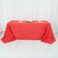 90"x132" Red Accordion Crinkle Taffeta Seamless Rectangular Tablecloth