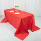 90x132inch Red Accordion Crinkle Taffeta Rectangular Tablecloth