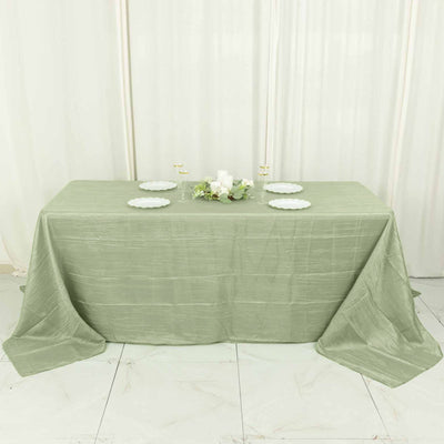 Luxurious Texture of the Sage Green Tablecloth