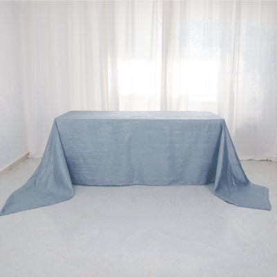 Elegant Design of the Dusty Blue Taffeta Tablecloth