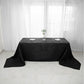 90"x156" Black Accordion Crinkle Taffeta Seamless Rectangular Tablecloth