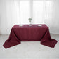 90"x156" Burgundy Accordion Crinkle Taffeta Seamless Rectangular Tablecloth