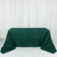 90"x156" Hunter Emerald Green Accordion Crinkle Taffeta Seamless Rectangular Tablecloth
