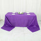 90"x156" Purple Accordion Crinkle Taffeta Seamless Rectangular Tablecloth