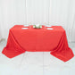 90"x156" Red Accordion Crinkle Taffeta Seamless Rectangular Tablecloth