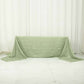90x156inch Sage Green Accordion Crinkle Taffeta Rectangular Tablecloth