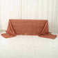 90x156inch Terracotta Accordion Crinkle Taffeta Rectangular Tablecloth