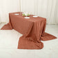 90x156inch Terracotta Accordion Crinkle Taffeta Rectangular Tablecloth