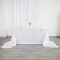90"x156" White Accordion Crinkle Taffeta Seamless Rectangular Tablecloth
