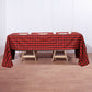 60"x126" | Black/Red Buffalo Plaid Rectangle Tablecloth, Checkered Polyester Tablecloth