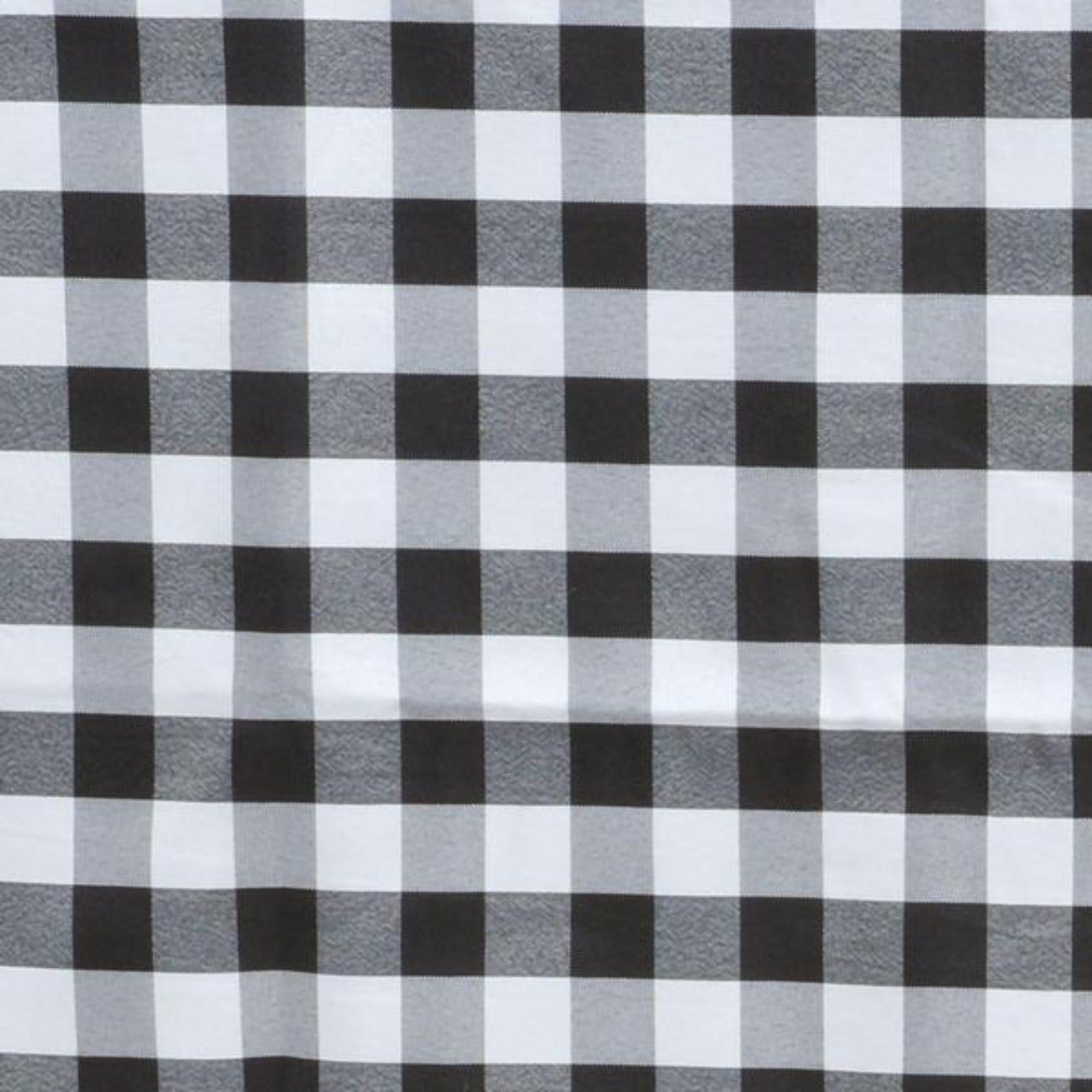 Round Buffalo Plaid Tablecloths 90 Inch In White & Black Checkered Polyester#whtbkgd