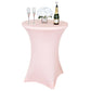 Blush | Rose Gold Highboy Spandex Cocktail Table Cover, Fitted Stretch Tablecloth for 24"-32" Dia Tables