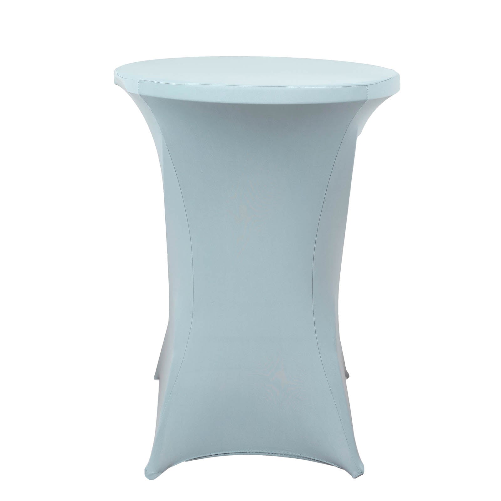Dusty Blue Highboy Spandex Cocktail Table Cover, Fitted Stretch Tablecloth for 24"-32" Dia High Top Tables