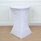 32inch White Ruched Pleated Heavy Duty Spandex Cocktail Table Cover