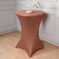 Terracotta (Rust) Highboy Spandex Cocktail Table Cover, Fitted Stretch Tablecloth for 24"-32" Dia High Top Tables