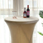 Premium Champagne Spandex Fit with Foot Pockets Smooth Velvet Cocktail Tablecloth