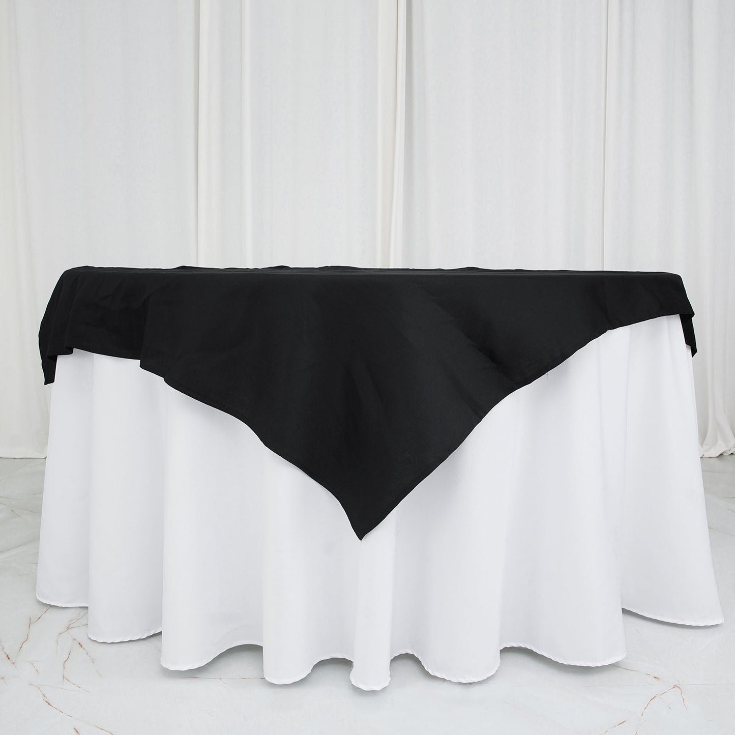 54"x54" Black 100% Cotton Linen Tablecloth | Washable