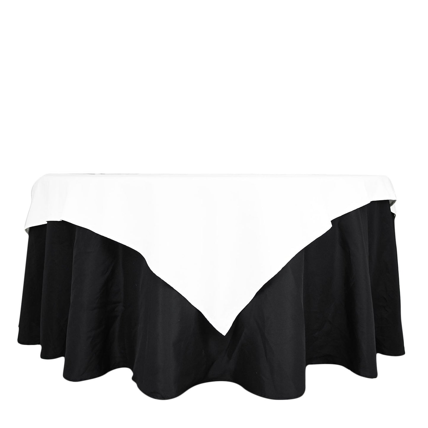 Washable Square 54 Inch Black 100% Cotton Linen Table Overlay 