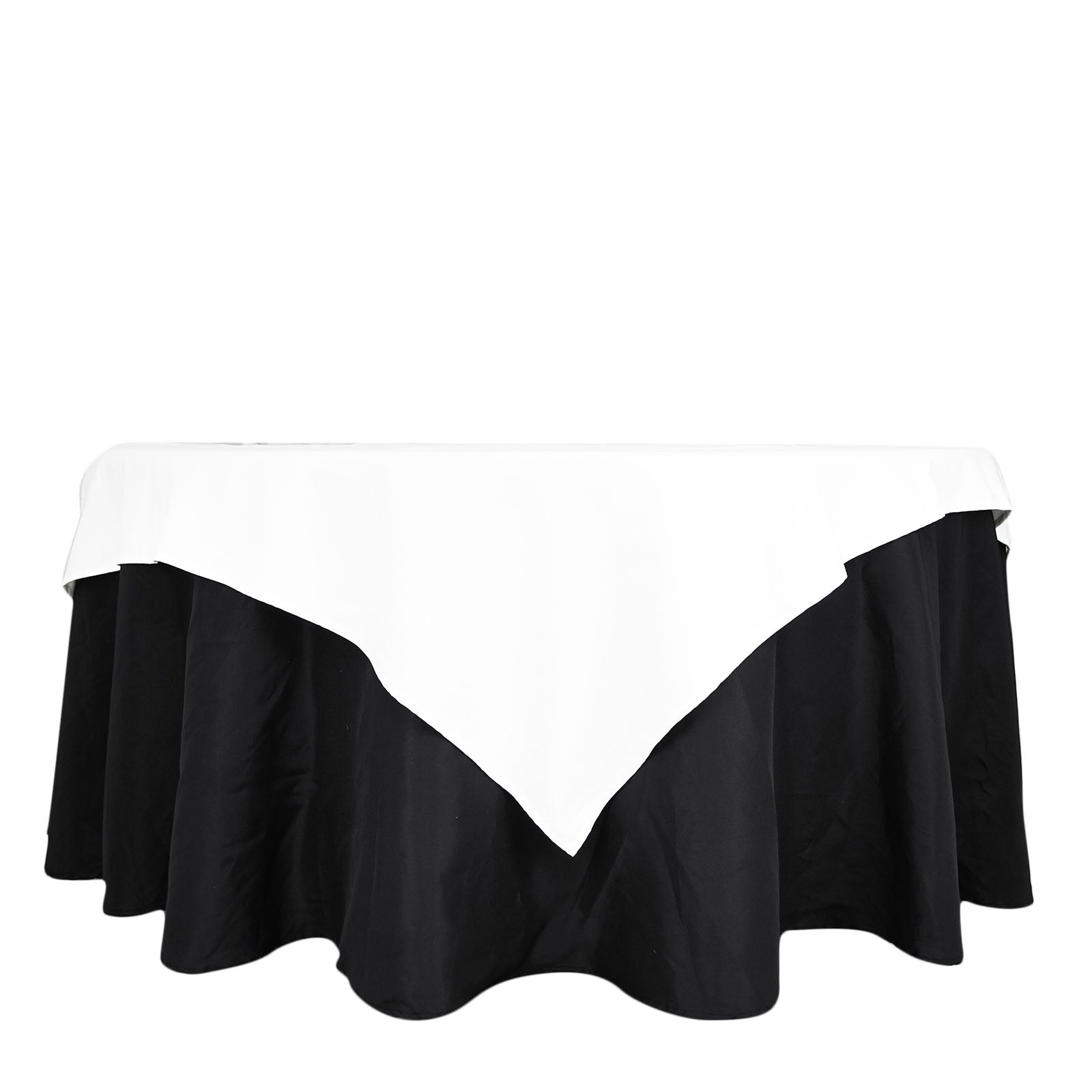 Washable Square 54 Inch Black 100% Cotton Linen Table Overlay 