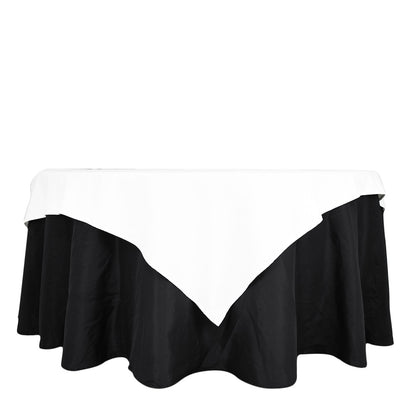 Washable Square 54 Inch Black 100% Cotton Linen Table Overlay 