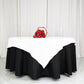 Black Square 100% Cotton Linen Washable Table Overlay 54 Inch 