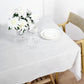 Disposable 50 Inch x 108 Inch Soft Linen Feel Airlaid Paper White Tablecloth in Rectangle Shape