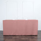 6FT Dusty Rose Fitted Polyester Rectangular Table Cover