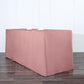 Dusty Rose Fitted Polyester Rectangle Tablecloth 6ft Table Cover For 72"x30" Tables