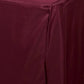Rectangular 6 Feet Fitted Polyester Table Cover In Burgundy#whtbkgd