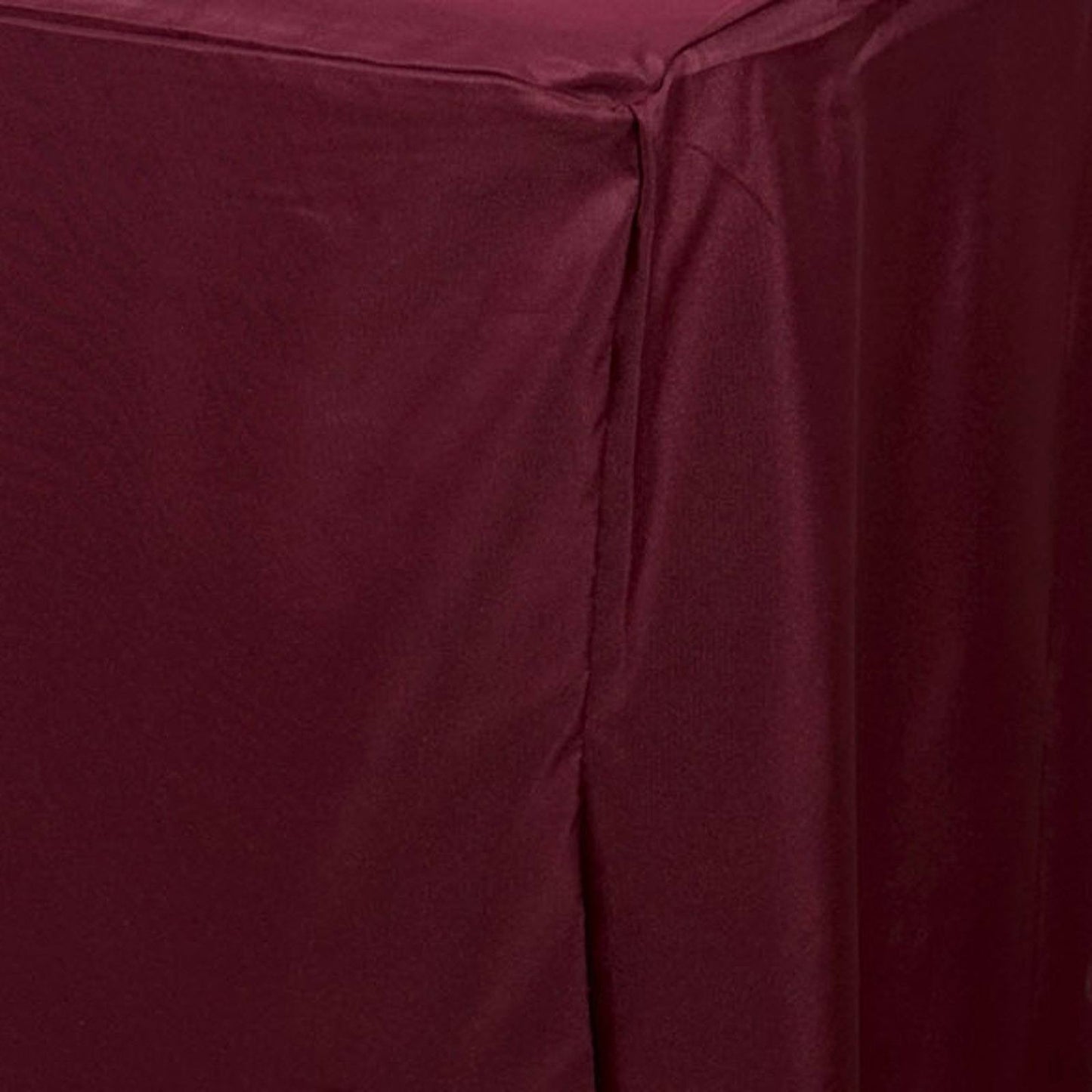 Rectangular 6 Feet Fitted Polyester Table Cover In Burgundy#whtbkgd