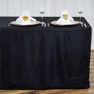 Sophisticated Elegance with Our Black Fitted Tablecloth