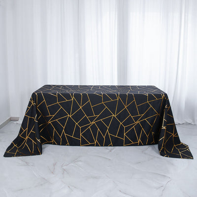 Sophisticated Black Polyester Tablecloth