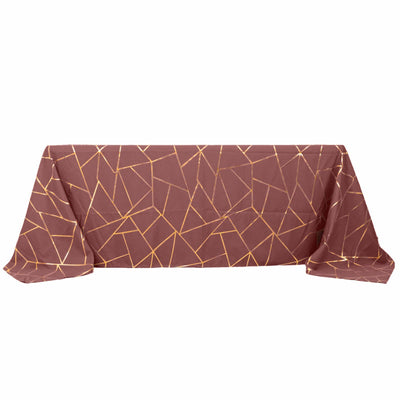 Trendy Gold Foil Geometric Pattern