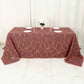 90"x132" Cinnamon Rose Seamless Rectangle Polyester Tablecloth With Gold Foil Geometric Pattern