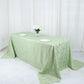Gold Foil Geometric Pattern on 90 Inch x 132 Inch Sage Green Rectangle Polyester Tablecloth