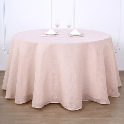 Elegance of Blush Faux Linen