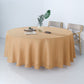 108" Natural Linen Round Tablecloth | Slubby Textured Wrinkle Resistant Tablecloth