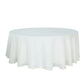 108 Inch Round White Linen Tablecloth In Slubby Textured Style