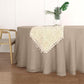 120 Inch Round Linen Tablecloth In Taupe With Slubby Texture 