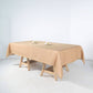 60 Inch x 102 Inch Rectangular Tablecloth Natural Linen With Slubby Textured