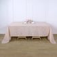 90"x132" Blush Seamless Rectangular Tablecloth, Linen Table Cloth With Slubby Textured, Wrinkle Resistant