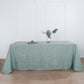 90"x132" Dusty Blue Seamless Rectangular Tablecloth, Linen Table Cloth With Slubby Textured, Wrinkle Resistant