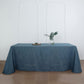 90 Inch x 132 Inch Blue Wrinkle Resistant Rectangular Linen Tablecloth With Slubby Texture