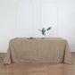 Taupe Rectangular Tablecloth, Linen Table Cloth With Slubby Textured, Wrinkle Resistant