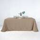 Taupe Rectangular Tablecloth, Linen Table Cloth With Slubby Textured, Wrinkle Resistant