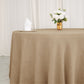 Round Natural Boho Chic Jute Faux Burlap Tablecloth 108 Inch