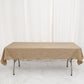 54"x96" Natural Faux Burlap Rectangle Tablecloth, Boho Chic Jute Table Linen