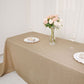 Natural 90 Inch x 132 Inch Rustic Boho Chic Faux Jute Burlap Linen Rectangular Tablecloth 