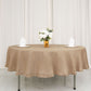 Boho Chic Natural Jute Faux Burlap Round Tablecloth 90 Inch