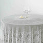 108 Inch Round Premium Lace Ivory Tablecloth